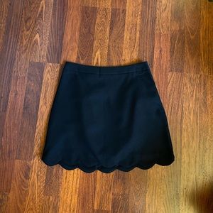 Black scallop bottom skirt